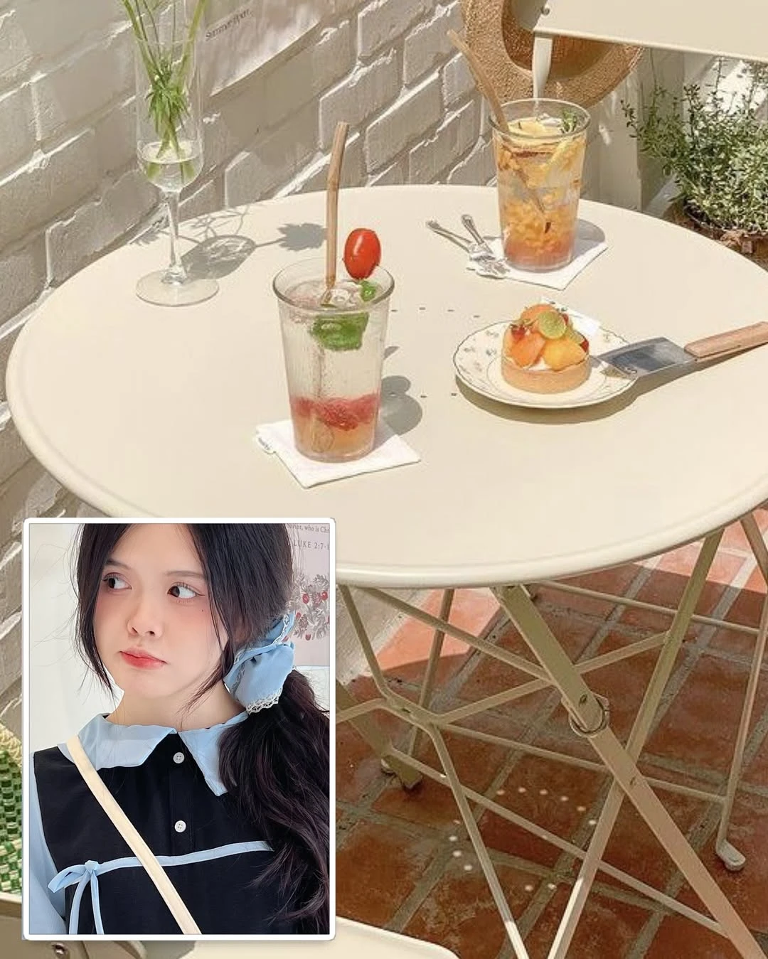 Đầm babydoll đen phối xanh dương